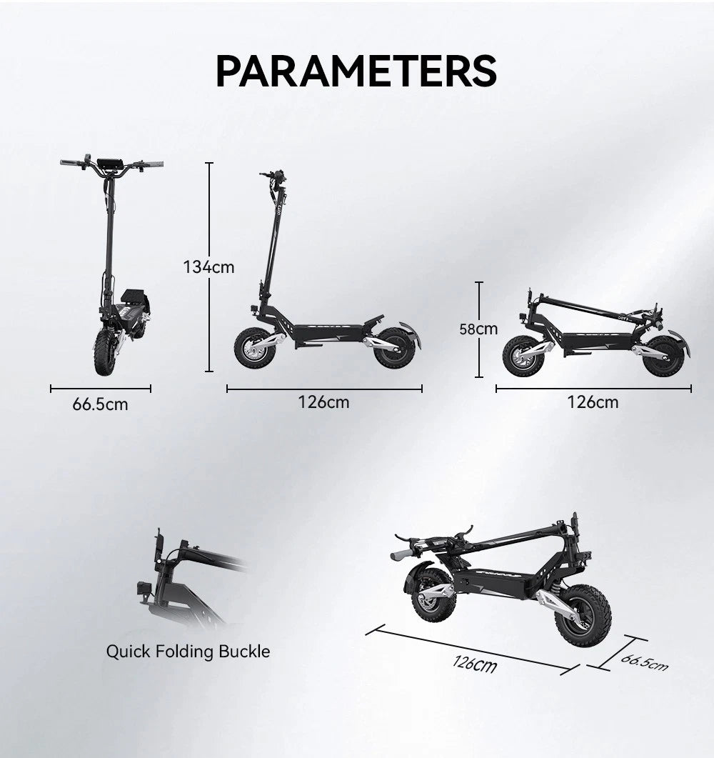 Monopattino Ripiegabile Elettrico 250W Ruote Fuoristrada11 Pollici 25 km/h 45 km
