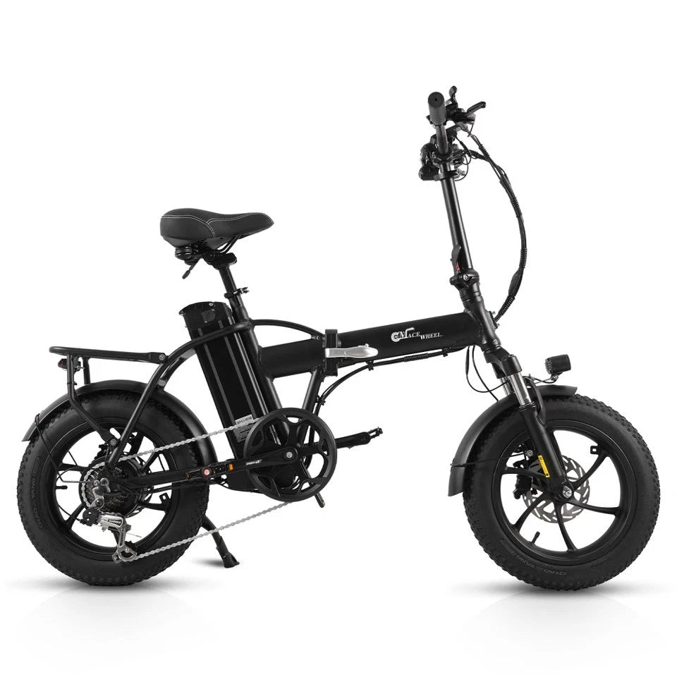 Bici Elettrica Pieghevole 26" Gomme Larghe Tutto Terreno 48V Batteria Estraibile
