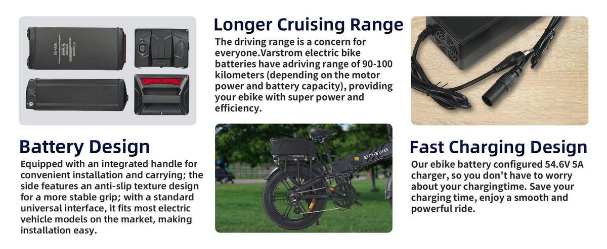 48V 30Ah E-Bike Akku Gepäckträger 1440Wh Ersatzakku inkl. Gepäckträger