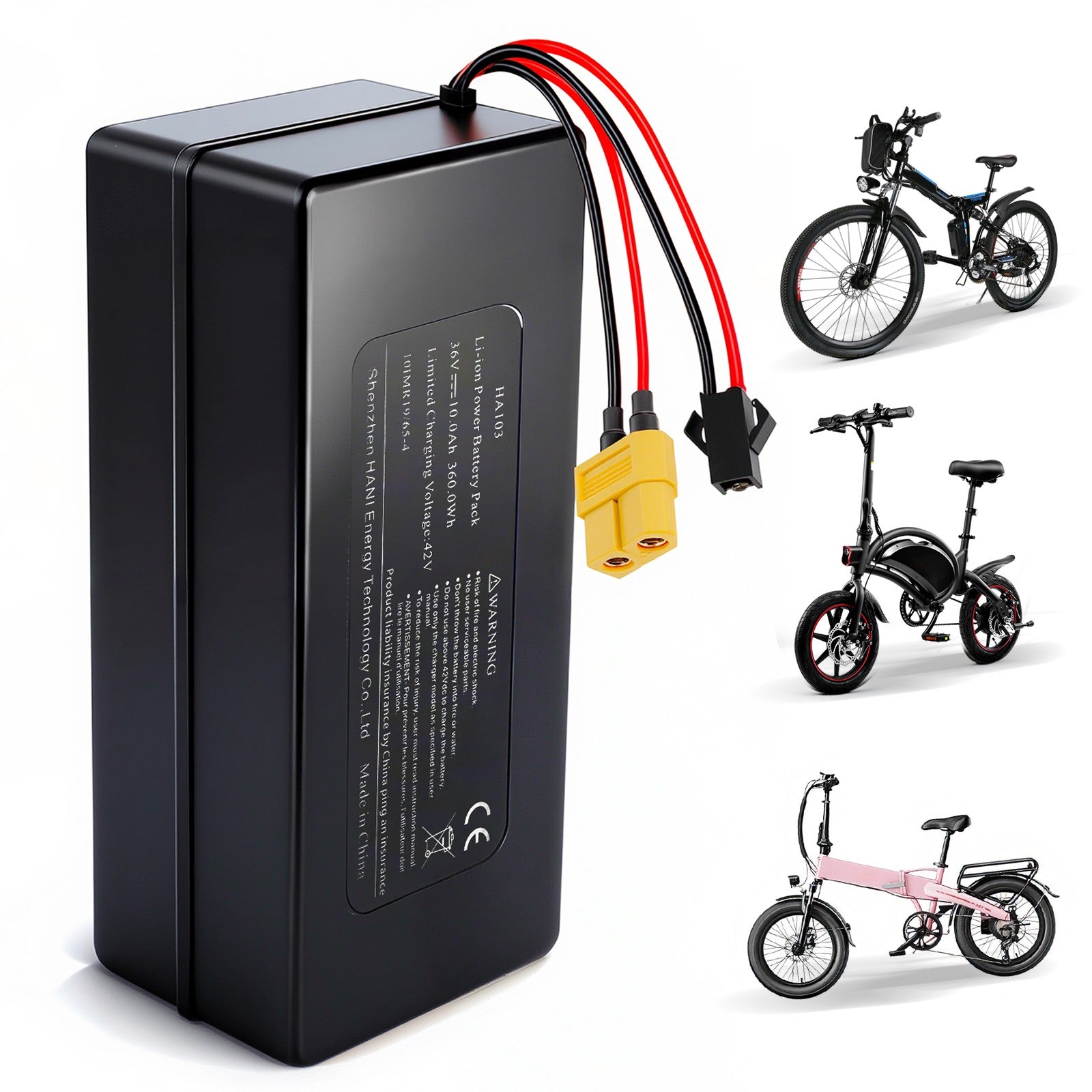 Batteria agli ioni di litio 36V 6Ah 2 fili per Jetson Bolt Pro bici elettrica