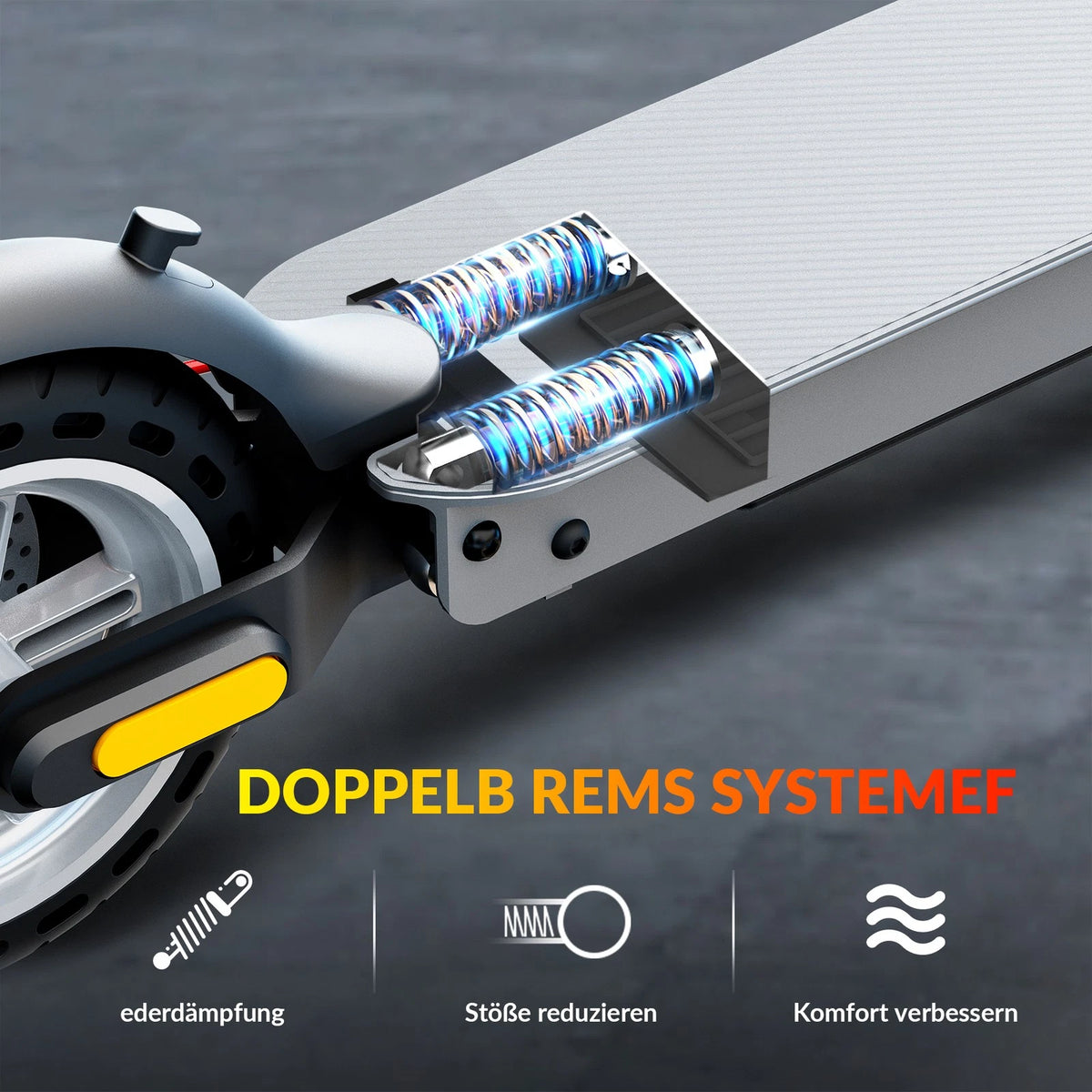 E-Scooter 350W 36V 7,5Ah 32km LCD Display LED Blinker Bluetooth App
