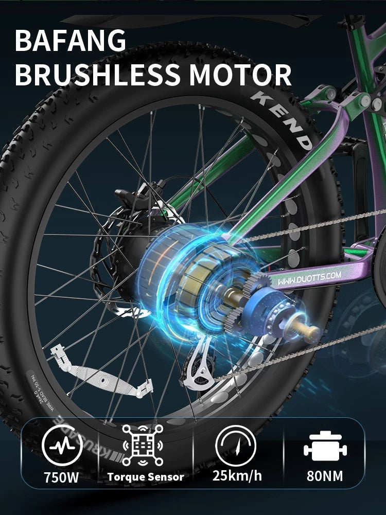 Bicicletta Elettrica 26" Off-Road, 48V 20Ah, 8 Marce, Doppi Ammortizzatori 120km
