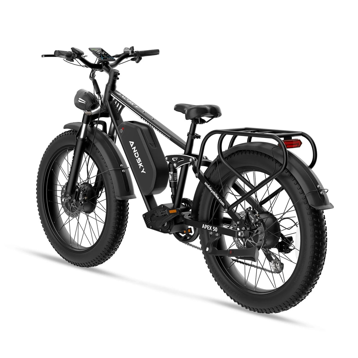 3000W Peak Dual Motor Ebike for Adults 26" Fat Tire Full Suspension 100Miles