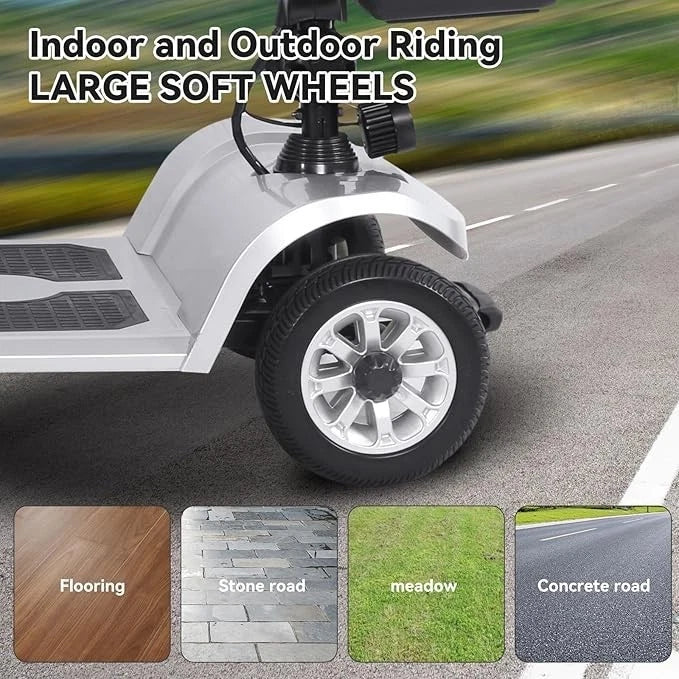 Scooter Elettrico Pieghevole A 4 Ruote Per Adulti E Anziani